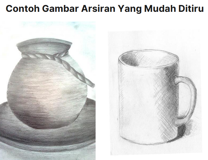 Contoh Gambar Arsiran Yang Mudah Ditiru