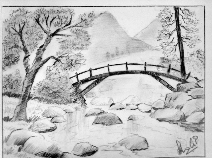 Gambar Arsir Pemandangan