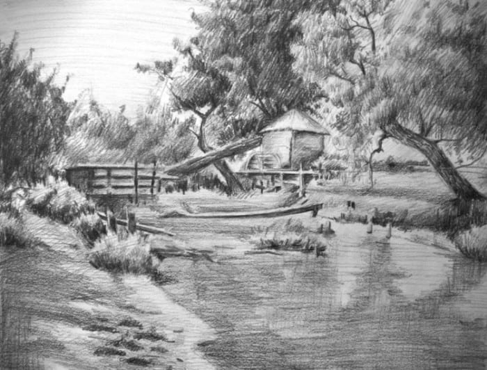 Gambar Pemandangan Arsiran