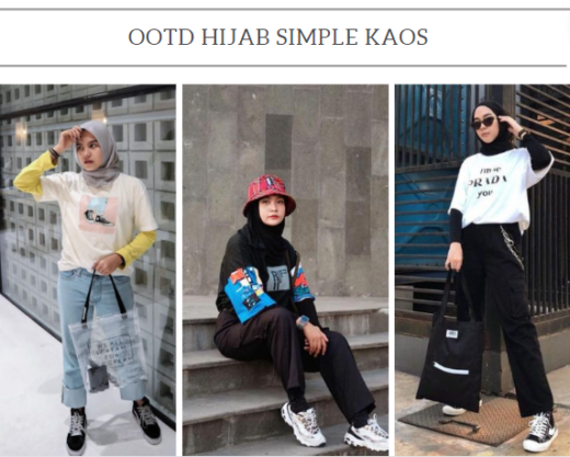 Ootd Hijab Simple Kaos