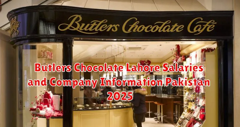 Butlers Chocolate Lahore Salaries and Company Information Pakistan 2025