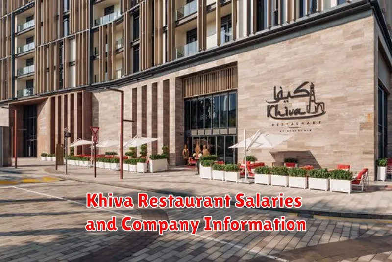 Khiva Restaurant Salaries and Company Information