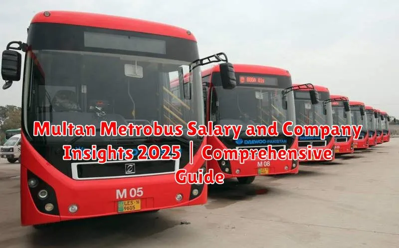 Multan Metrobus Salary and Company Insights 2025 | Comprehensive Guide