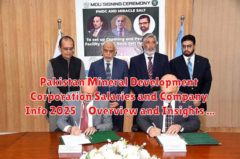 Pakistan Mineral Development Corporation Salaries and Company Info 2025 | Overview and Insights