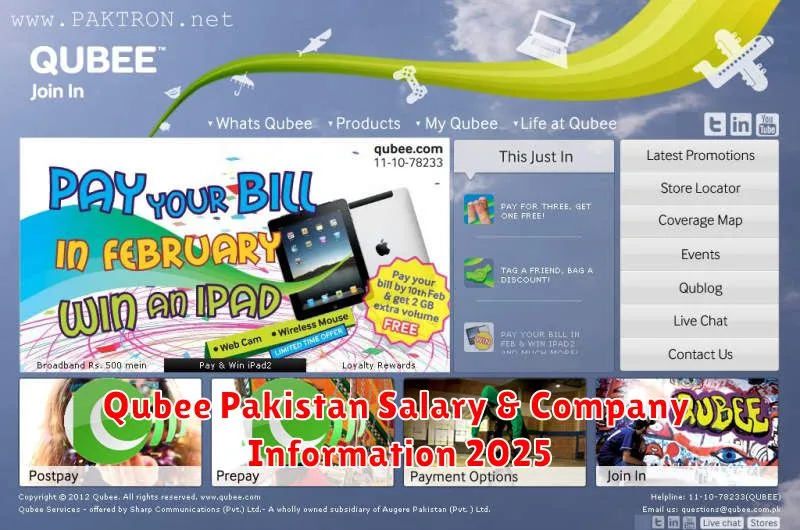 Qubee Pakistan Salary & Company Information 2025