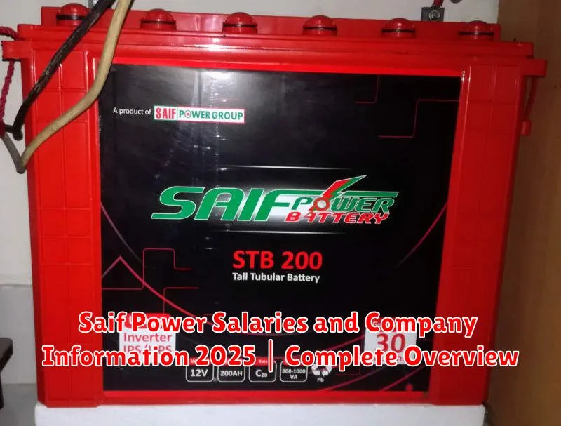 Saif Power Salaries and Company Information 2025 | Complete Overview