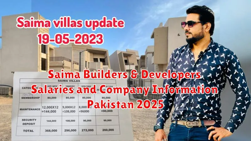 Saima Builders & Developers Salaries and Company Information Pakistan 2025