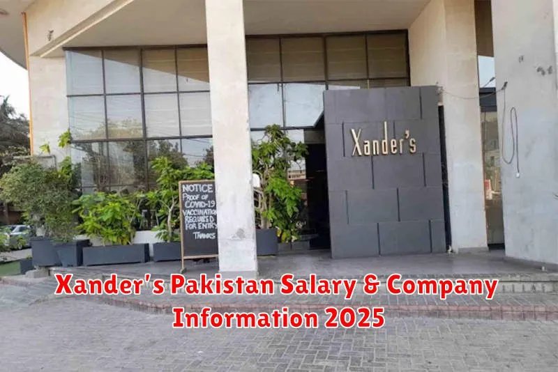 Xander’s Pakistan Salary & Company Information 2025